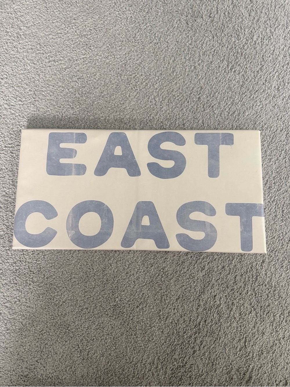 EAST COAST Letter Sticker Decal - Light Blue on White